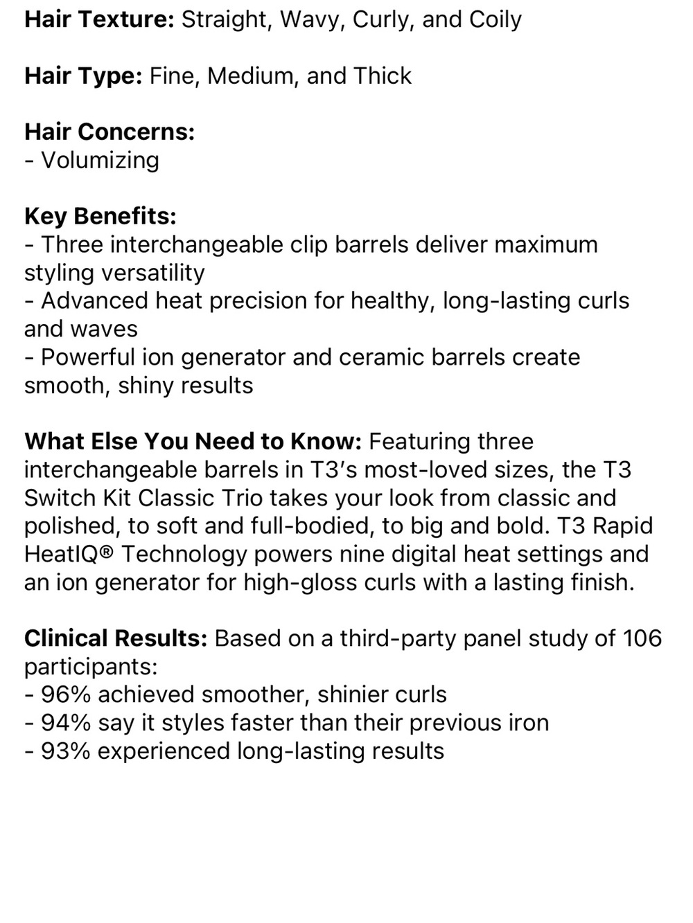 T3 White and Rose Gold Interchangeable Curling Iron Set - Picture 2 of 7